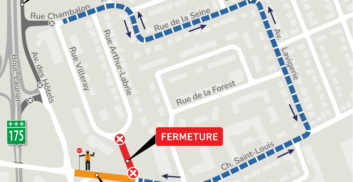 Congestion à prévoir à la tête des ponts sur le chemin Saint-Louis mercredi