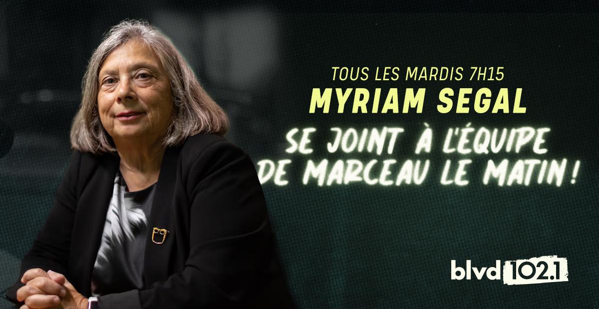 Myriam Ségal tous les mardis 7h15 à BLVD 102,1