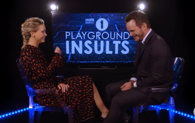 Jennifer Lawrence et Chris Pratt s'insultent à la radio britannique