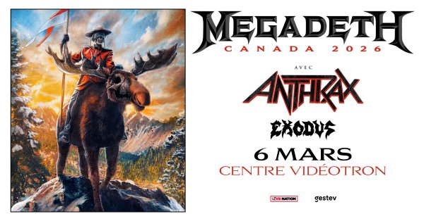 BLVD 102,1 vous envoie voir Megadeth!