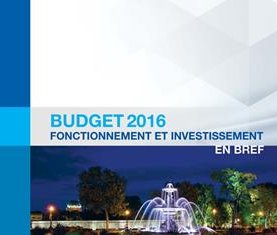 Budget 2016 – Ville de Québec Budget 2016 – Ville de Québec