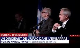 Le numéro 2 de l’UPAC, Marcel Forget quitte ses fonctions. Le numéro 2 de l’UPAC, Marcel Forget quitte ses fonctions.