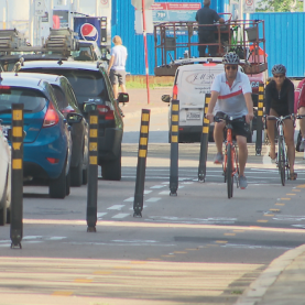 Piste cyclable sur le quai : au moins jusqu'en août