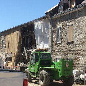 Chute d'un mur sur deux travailleurs