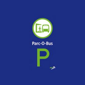 Un parc-o-bus près de l'aéroport