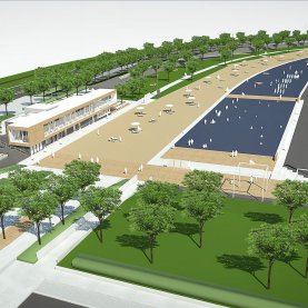 Un bassin de baignade publique au pied de la Côte de Sillery Un bassin de baignade publique au pied de la Côte de Sillery