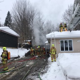 Homme brûlé aux jambes lors d'un incendie à Val-Bélair Homme brûlé aux jambes lors d'un incendie à Val-Bélair