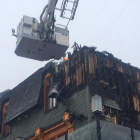 Restaurant Sagamité détruit par un incendie Restaurant Sagamité détruit par un incendie