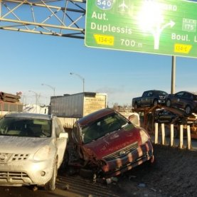 Collisions en chaîne sur le pont Pierre-Laporte