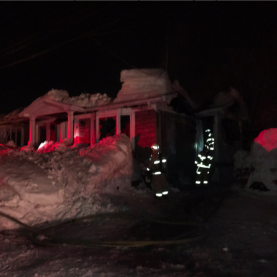 Maison détruite par un incendie à Beauport Maison détruite par un incendie à Beauport