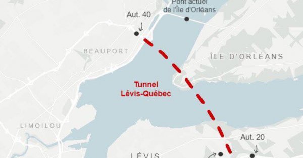 Québec construira un tunnel entre Québec et Lévis