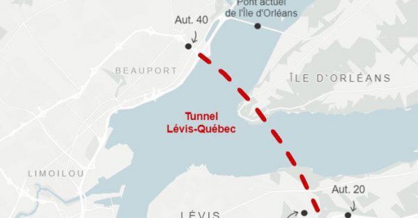 Québec construira un tunnel entre Québec et Lévis Québec construira un tunnel entre Québec et Lévis