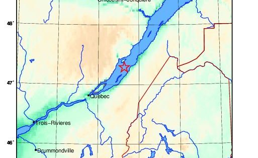 Léger tremblement de terre dans L'Islet et dans Charlevoix