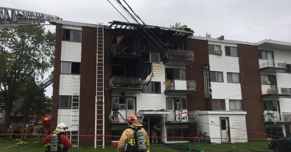 Incendie majeur à Québec