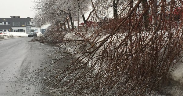 Journée de pluie verglaçante sur Québec