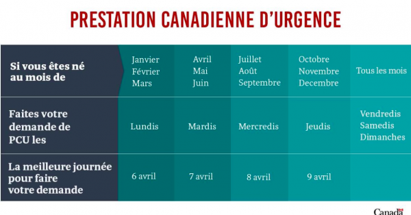 La Prestation canadienne d'urgence, inscription dès aujourd'hui La Prestation canadienne d'urgence, inscription dès aujourd'hui