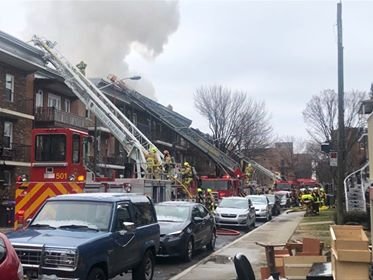 Incendie majeur dans Limoilou