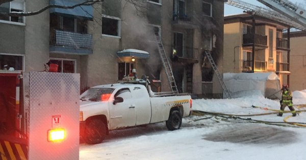 Incendie majeur dans un immeuble à logements de Limoilou