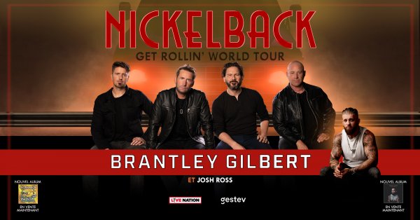 Nickelback part en tournée et elle débutera à Québec!