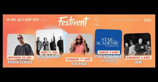 Festivent annonce l'entièreté de sa programmation!
